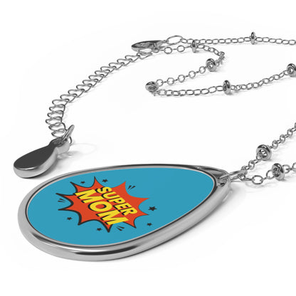 JenDore Super Mom Hero Oval Necklace