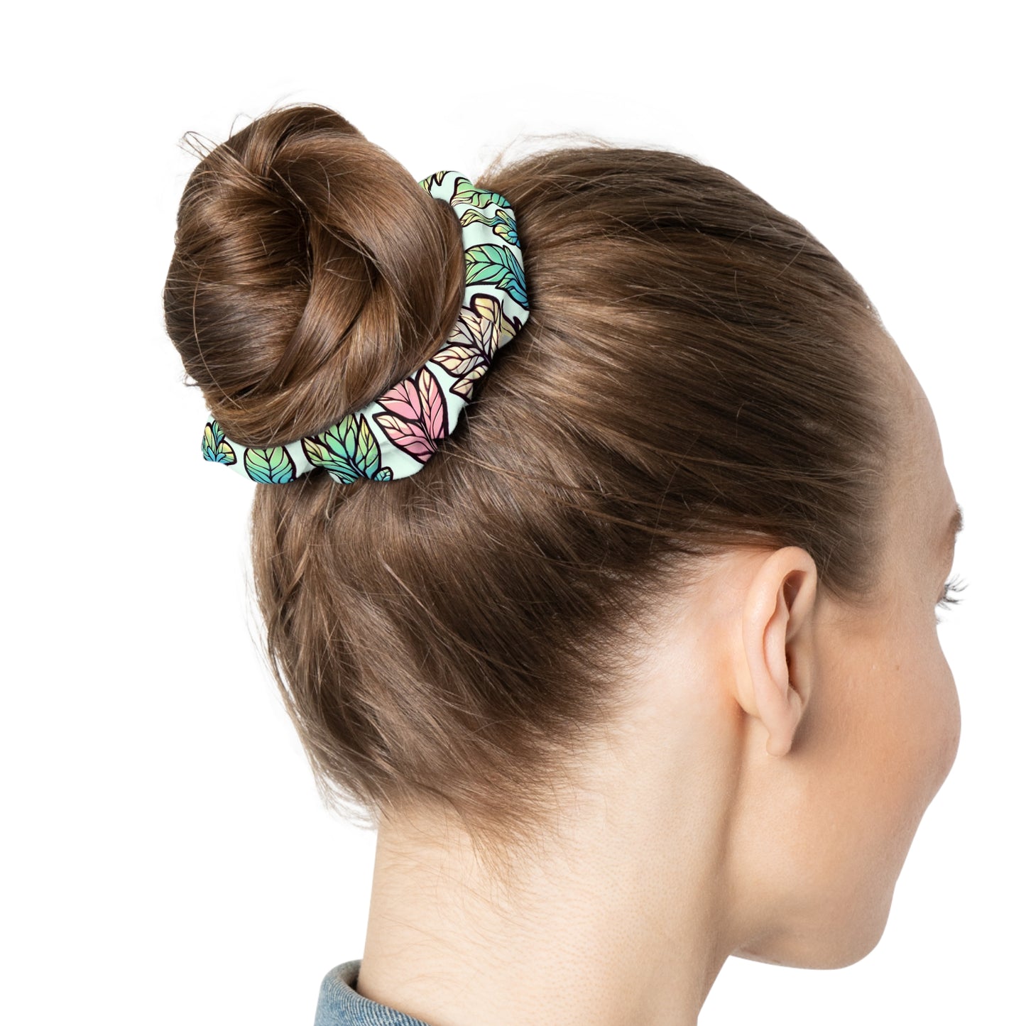 JenDore® Hair Colorful Leaf Scrunchie