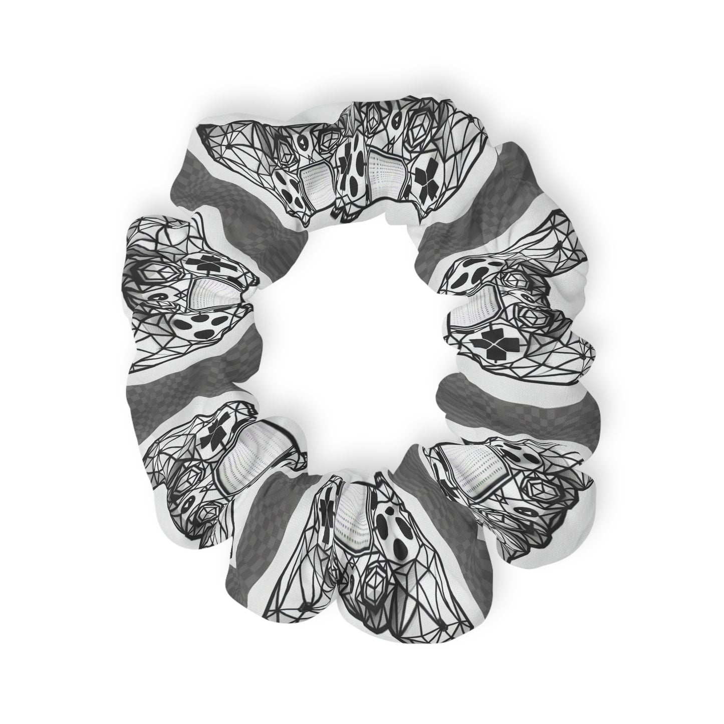 JenDore® Hair Black White Gaming Controller Scrunchie