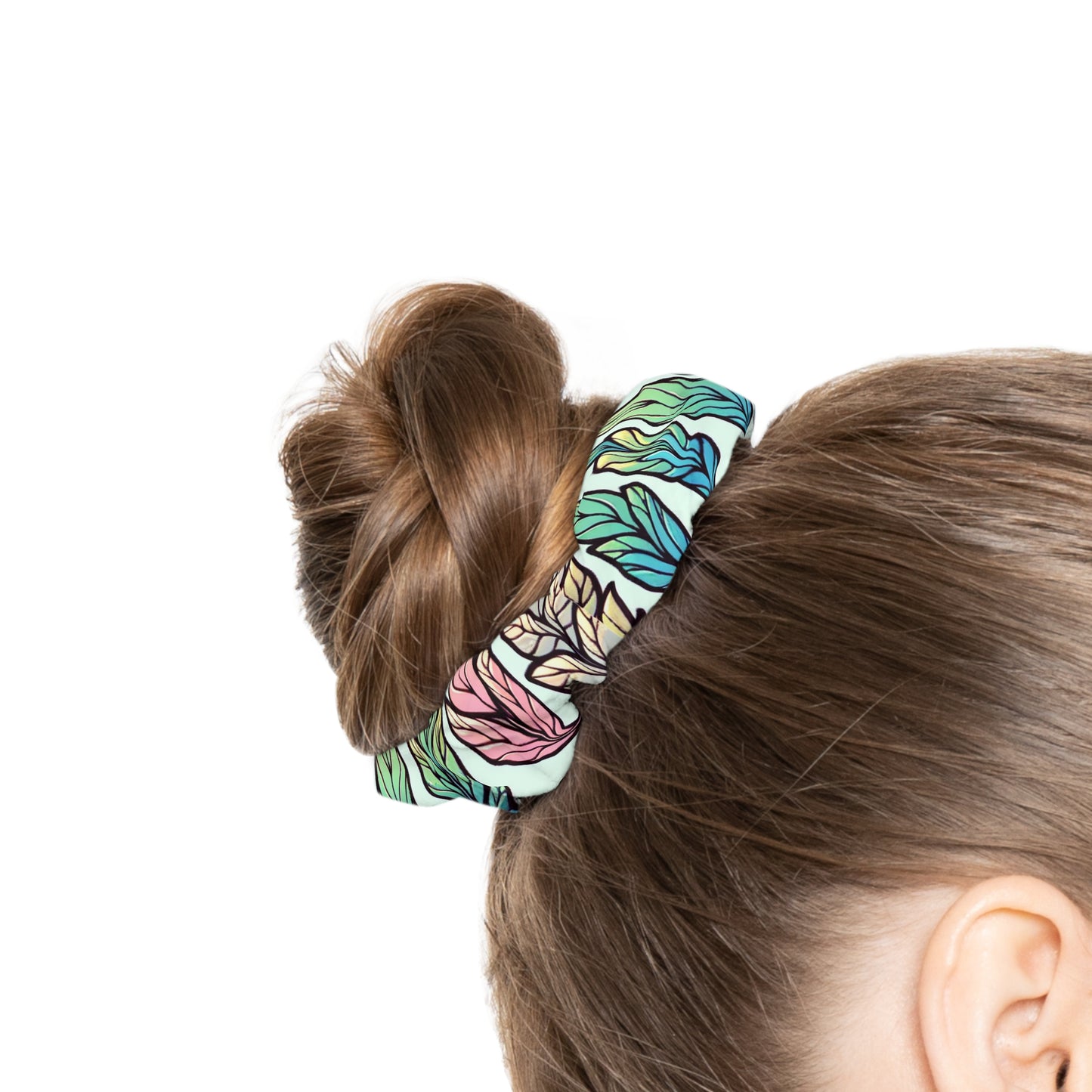 JenDore® Hair Colorful Leaf Scrunchie