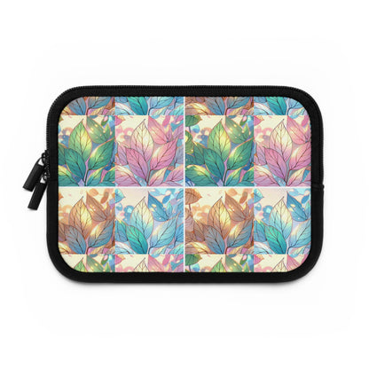 JenDore Pastel Leaves Blocks Laptop Sleeve