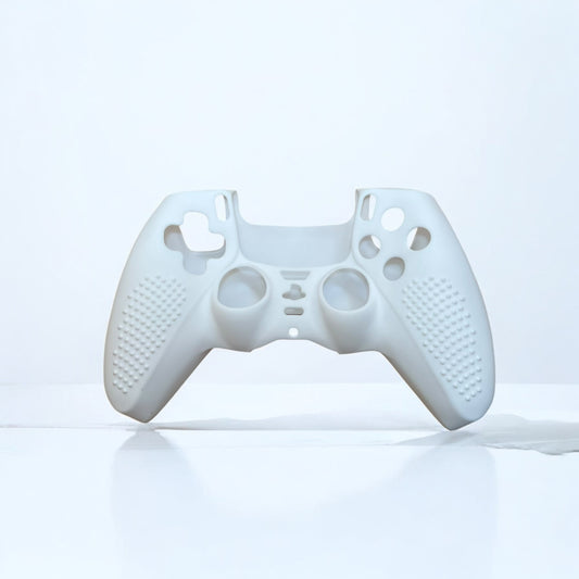 JenDore Clear Anti-Slip Front Silicone Protective Cover Shell compatible with PS5 Controller