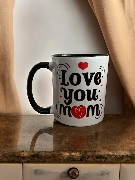 JenDore Love you Mom 12 oz. Ceramic Mug