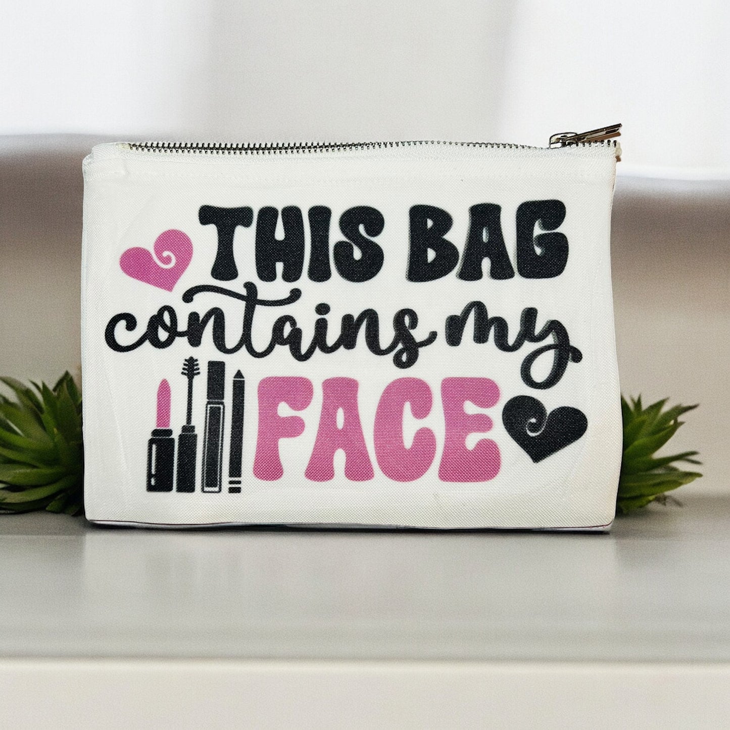 JenDore Beauty Comes From Within This Bag Cosmetic 9x6 in Makeup Travel Bag