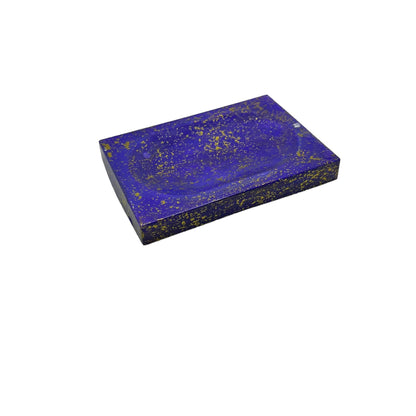 JenDore Handmade Purple Glitter Gold Ceramic Soap Dish