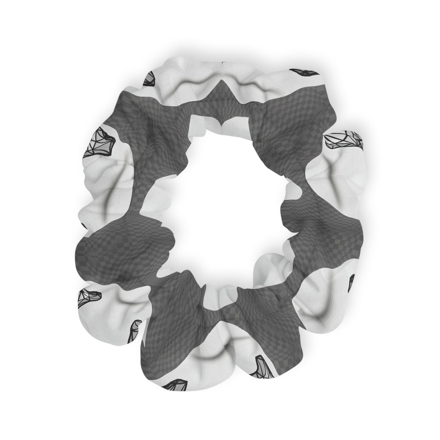 JenDore® Hair Black White Gaming Controller Scrunchie