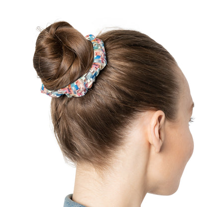 JenDore® Hair Pastel Geometric Scrunchie