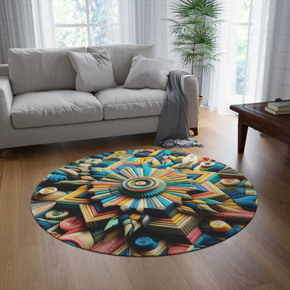 JenDore Colorful Round Rug