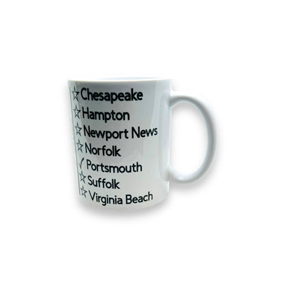 JenDore First I Drink Coffee then I Do Things / 7 Cities Hampton Roads 12 oz. Ceamic Mug