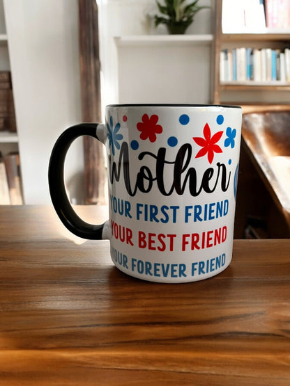 JenDore Mother Our Friend Mom is Strong Beautiful 12 oz. Ceramic Mug