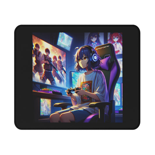 JenDore Anime Girl Gamer Non-Slip Gaming Mouse Pad