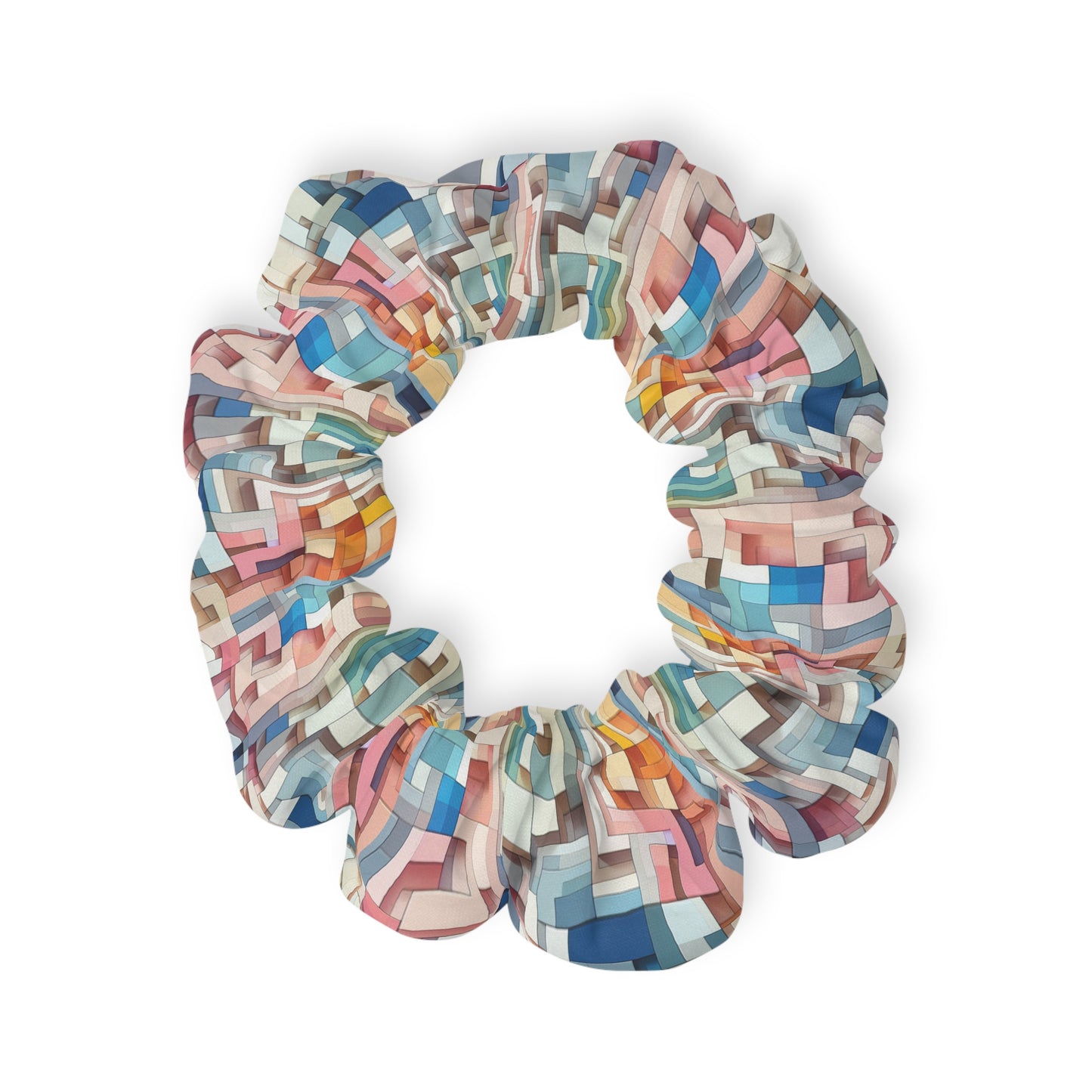 JenDore® Hair Pastel Geometric Scrunchie