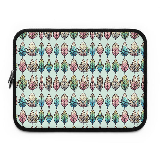 JenDore Pastel Fall Leaves Laptop Sleeve