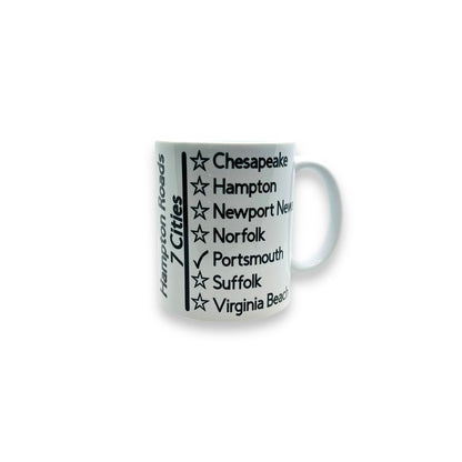 JenDore First I Drink Coffee then I Do Things / 7 Cities Hampton Roads 12 oz. Ceamic Mug