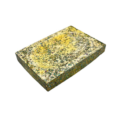 JenDore Handmade Yellow Glitter Multicolor Ceramic Soap Dish