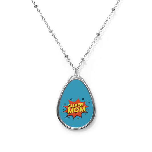 JenDore Super Mom Hero Oval Necklace