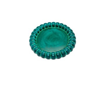 JenDore® Teal Luxe Bold & Colorful Hand-Inked Ceramic Tray