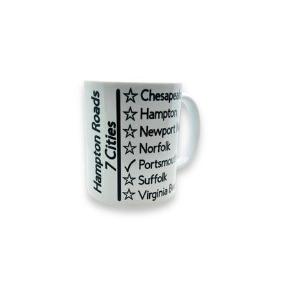 JenDore First I Drink Coffee then I Do Things / 7 Cities Hampton Roads 12 oz. Ceamic Mug