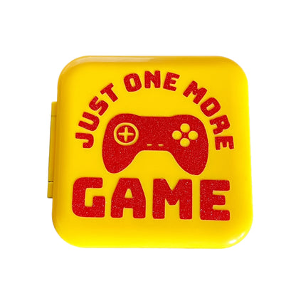 JenDore Red " Just One More Game " Controller Yellow 12 Slot Pink Game Card Case for Nintendo Switch Cartridges