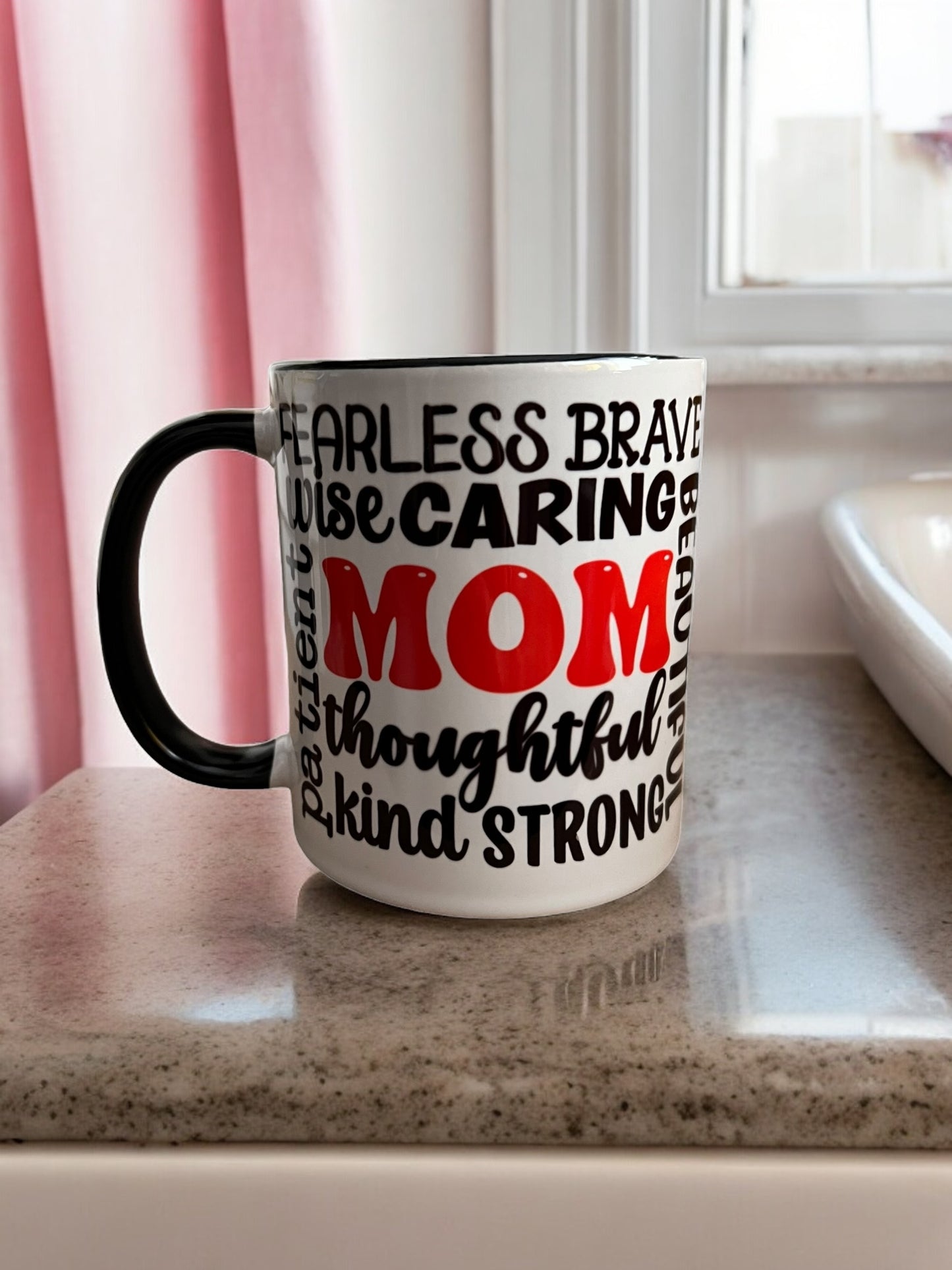 JenDore Fearless Brave Thoughtful Mom Nutritional Value 12 oz. Ceramic Mug