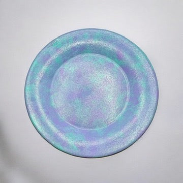 JenDore Handmade Iridescent Bliss Vanity Plate – Pastel Purple & Blue