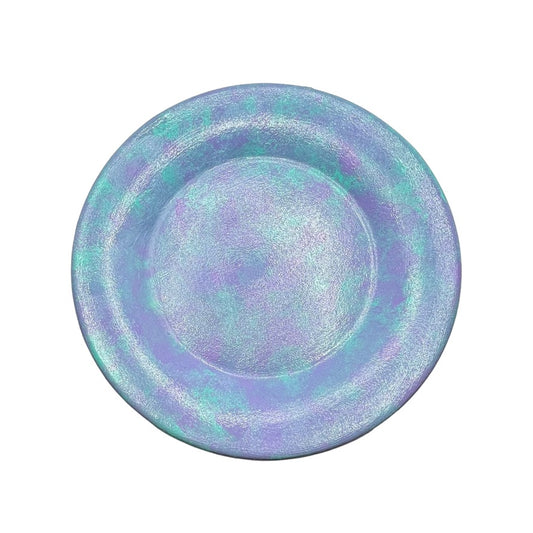 JenDore Handmade Iridescent Bliss Vanity Plate – Pastel Purple & Blue