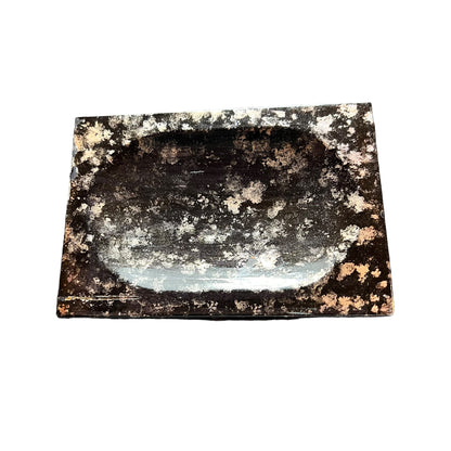 JenDore Handmade Black Silver Ceramic Soap Dish