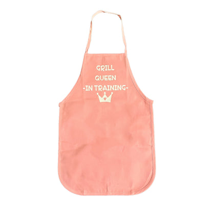 JenDore “ Grill Queen In Training “ Light Pink Kids Girls Apron