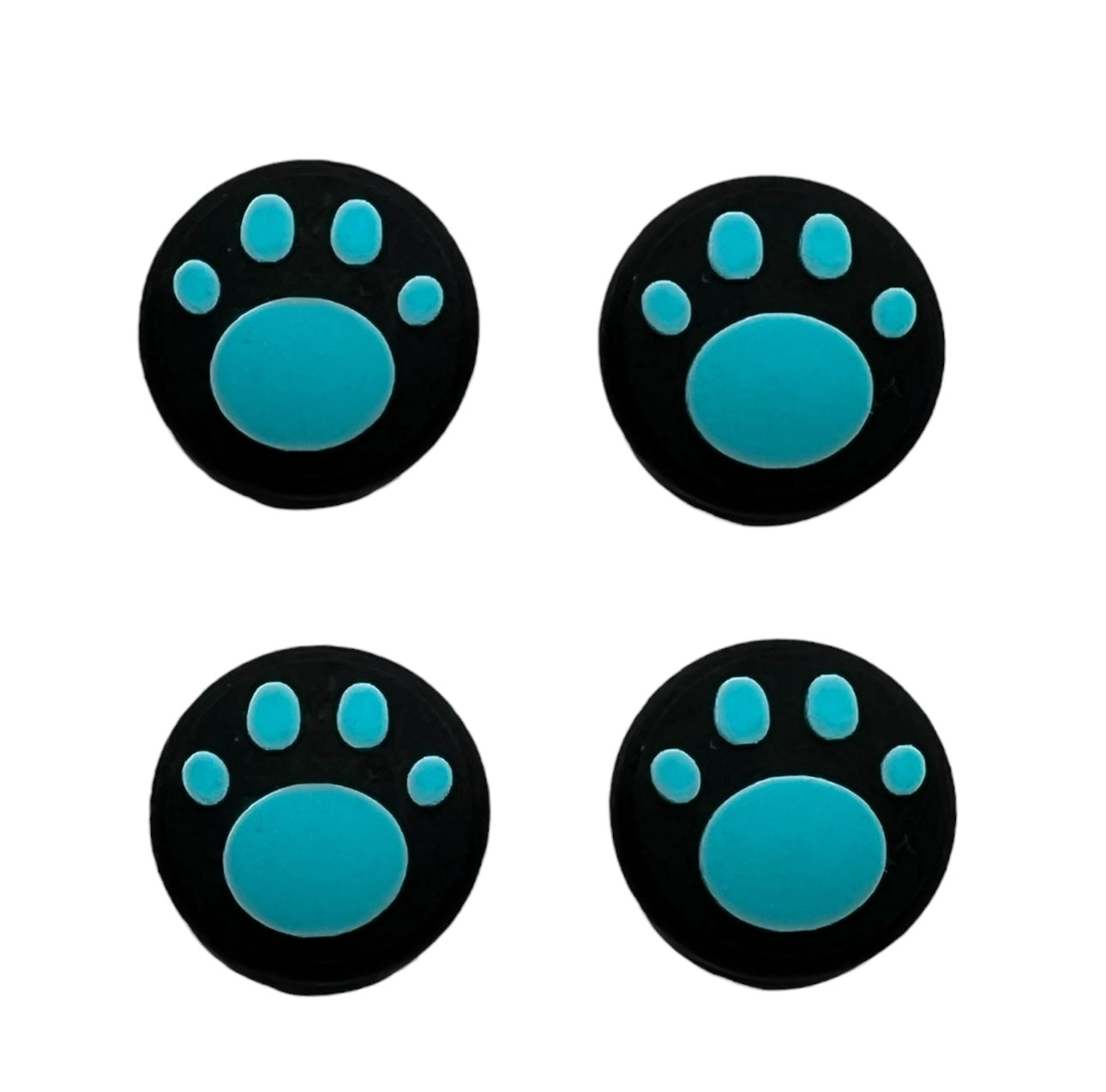 Jendore Bleu Noir 4Pcs Paw Silicone Thumb Grip Caps compatible avec Nintendo Switch &amp; NS Lite