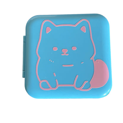 Étui pour cartes de jeu JenDore Pink Dog 12 emplacements bleu clair pour cartouches Nintendo Switch