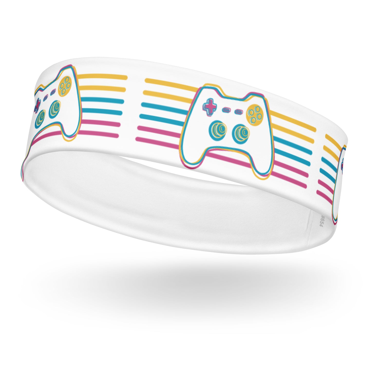 JenDore®  Hair Rainbow Gaming Controller Headband - Polyester/Spandex