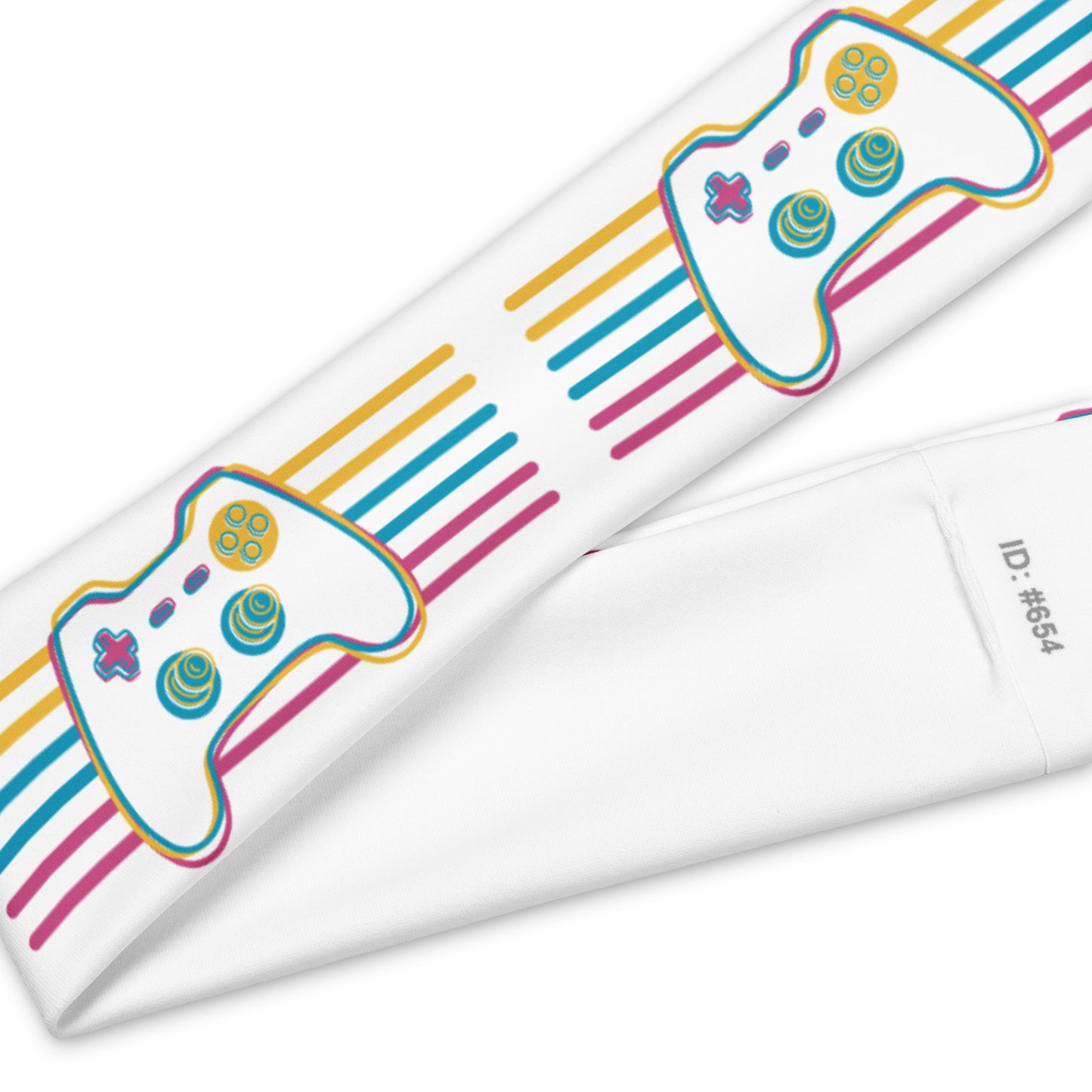 JenDore®  Hair Rainbow Gaming Controller Headband - Polyester/Spandex