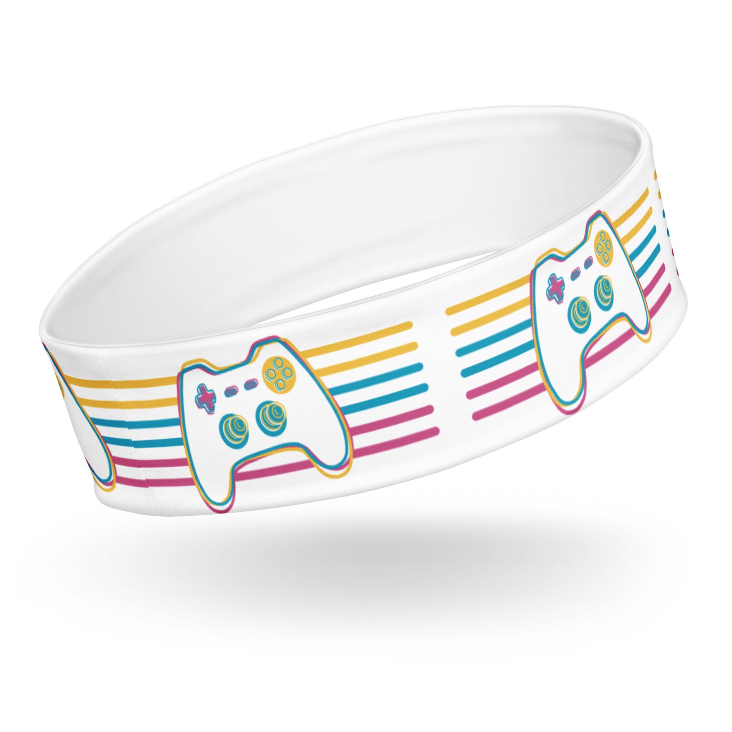 JenDore®  Hair Rainbow Gaming Controller Headband - Polyester/Spandex